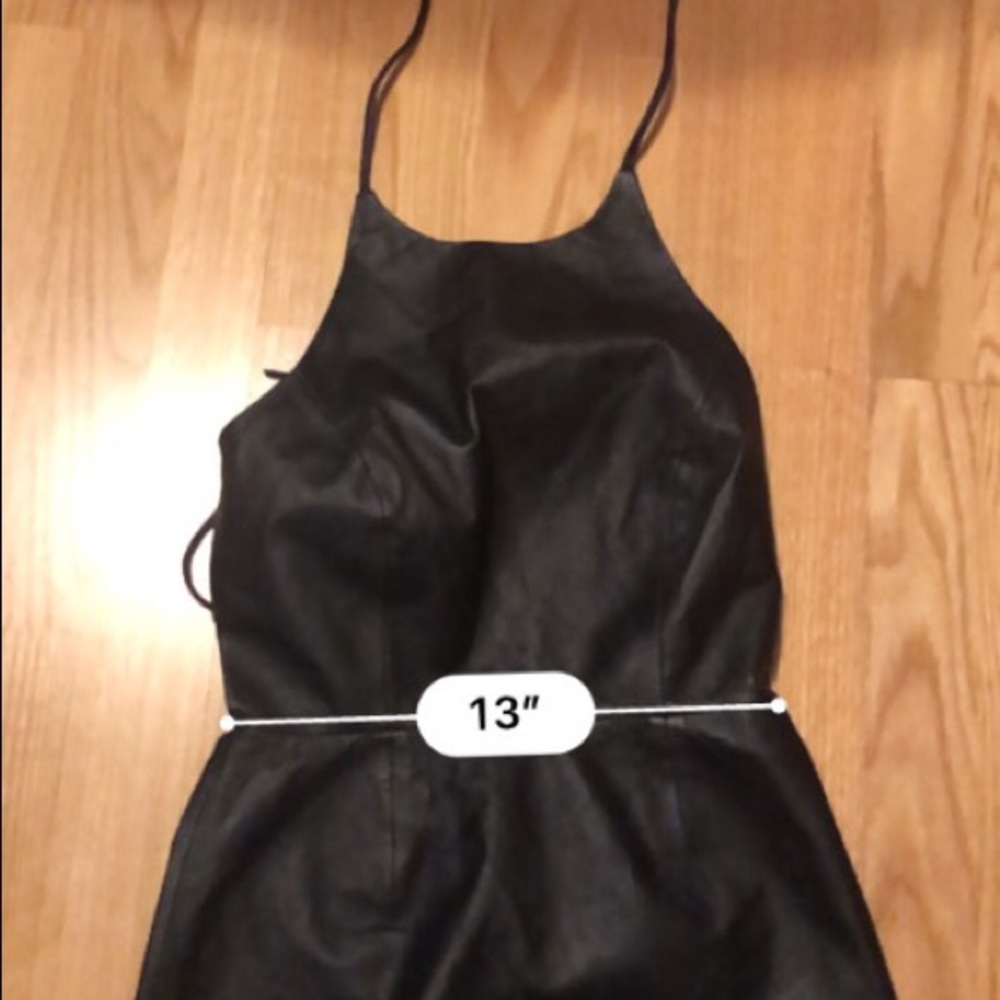 100% leather sexy black dress.